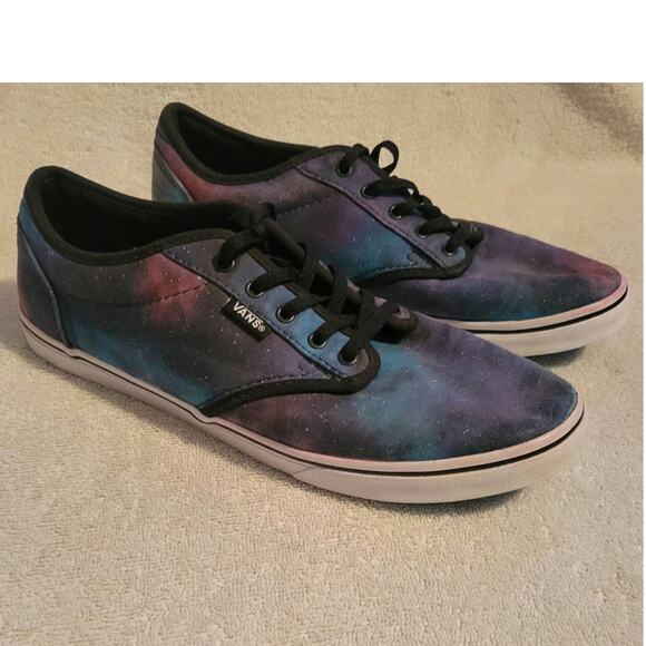 Vans Cosmic Galaxy Space Blue Purple Womens size 9 Skate Shoes Sneakers Lo Pro - Picture 2 of 8